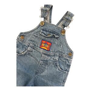 Rainbow Okie Dokie Vintage Denim Overalls w Patch Baby Sz 12m